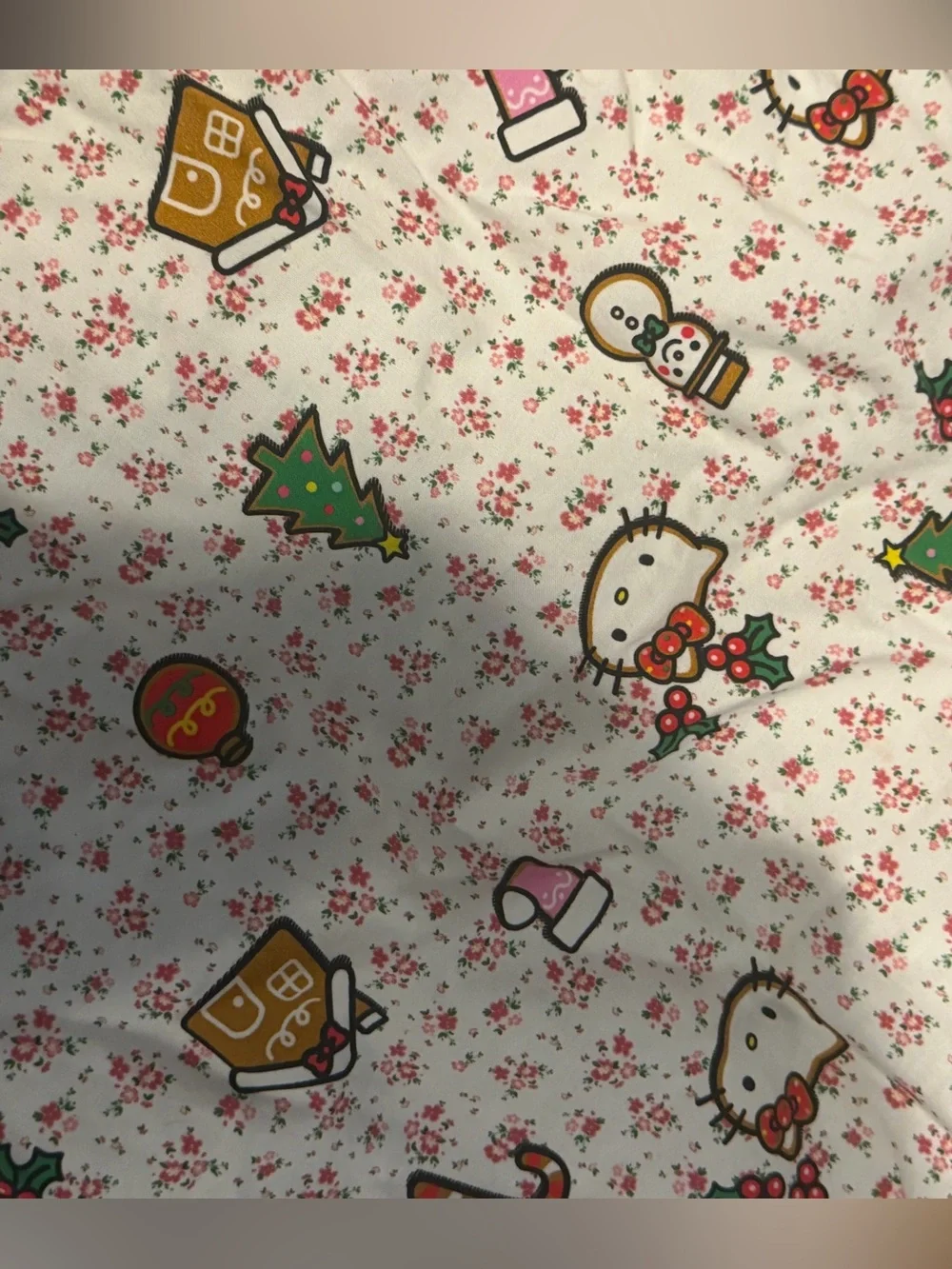 Pottery Barn Hello Kitty Christmas sheets twin/twin XL